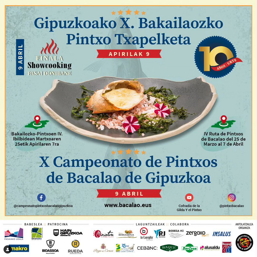 X Campeonato de Pintxos de Bacalao de Gipuzkoa 2024