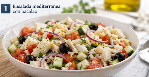 ensaladas con bacalao